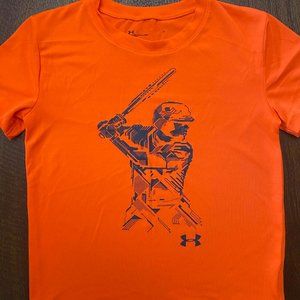 Under Armour Boys Baseball Shirt EUC Size 7